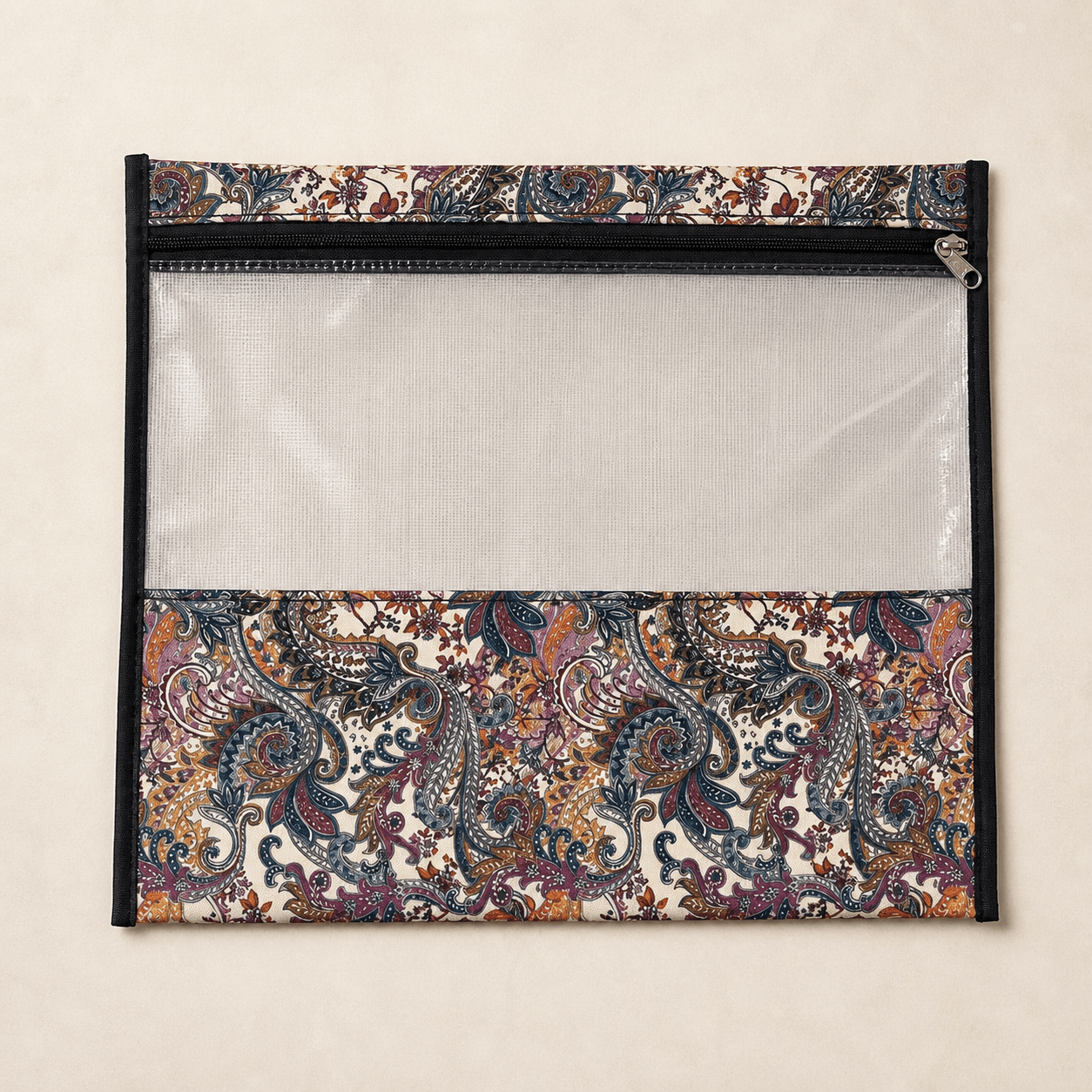 Printed Koshini garment cover with a clear window